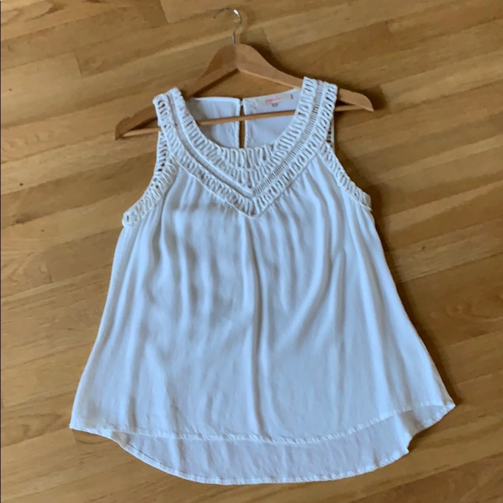 White embellished blouse/tank